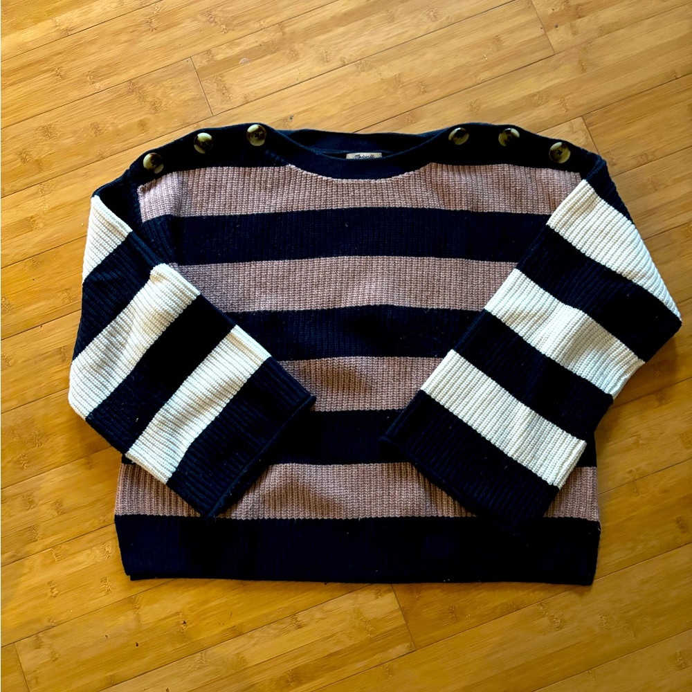 Madewell Striped Chunky Sweater